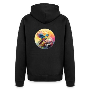 Oiseau Oiseau Songbird Cadeau pour les Fans d’Oiseaux Nature - Veste à capuche bio Premium Unisexe - noir - Dos - Nico (187cm)
