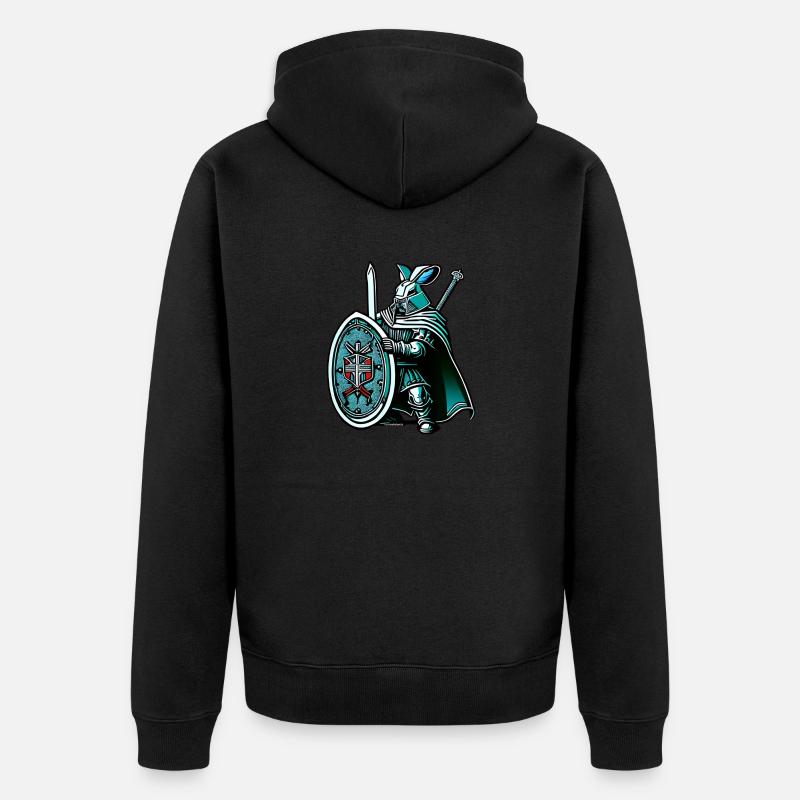 Easter Crusader - Unisex Premium Bio Zip Hoodie - Schwarz