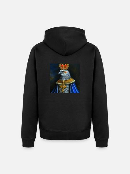 Eagle in the crown - Unisex Premium Organic Zip Hoodie - black