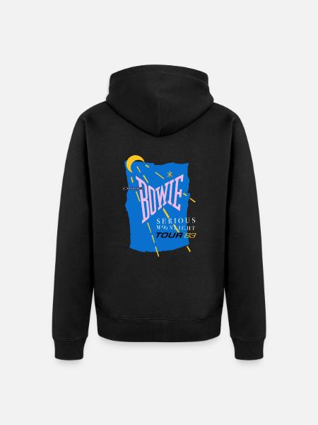 David Bowie Serious Moonlight Tour '83 - Premium økologisk unisex-hettejakke - svart