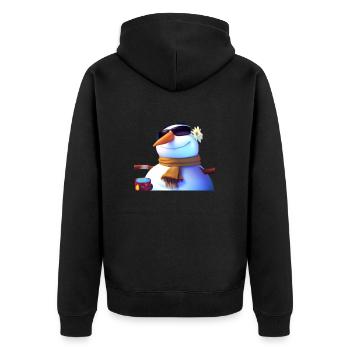Bonhomme de neige avec lunettes de soleil - Veste à capuche bio Premium Unisexe - noir - Dos - Nico (187cm)