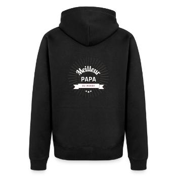 Meilleur Papa du Monde - Veste à capuche bio Premium Unisexe - noir - Dos - Nico (187cm)