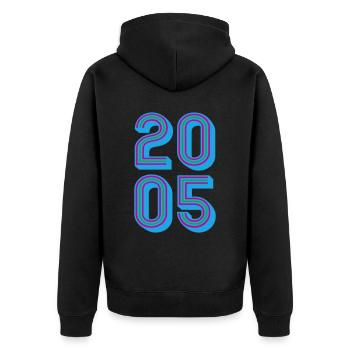 2005 Année de naissance | Couleurs changeantes - Veste à capuche bio Premium Unisexe - noir - Dos - Nico (187cm)