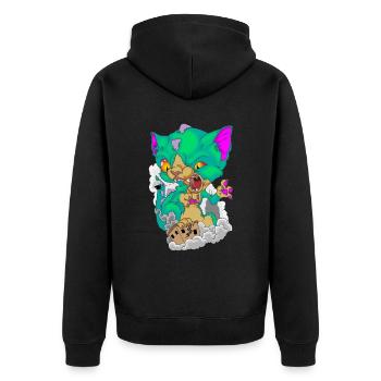 Katze Chaton Monstre Chat - Veste à capuche bio Premium Unisexe - noir - Dos - Nico (187cm)
