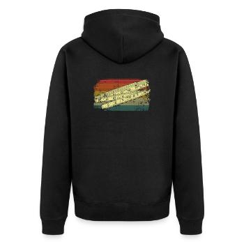 Craftsman Zollstock - Unisex Premium Organic Zip Hoodie - black - Back - Nico (187cm)