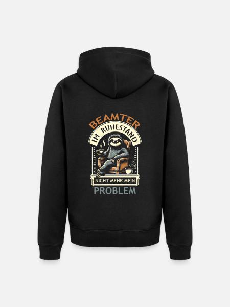 Beamter Ruhstand - Unisex Premium Bio Zip Hoodie - Schwarz