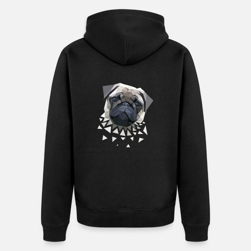 Mops - Veste à capuche bio Premium Unisexe - noir