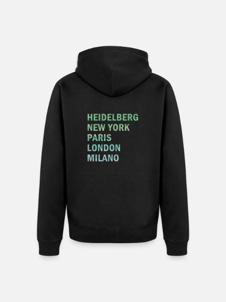 Metropole Heidelberg - Unisex Premium Bio Zip Hoodie - Schwarz