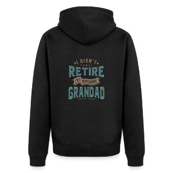 Professional Grandad - Unisex Premium Organic Zip Hoodie - black - Back - Nico (187cm)
