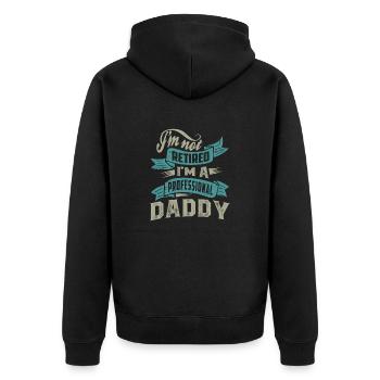 I'm a Professional Daddy - Unisex Premium Organic Zip Hoodie - black - Back - Nico (187cm)