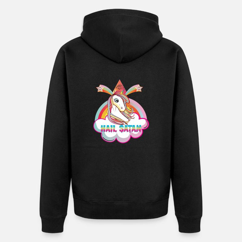 HAIL SATAN ! - Unisex Premium Bio Zip Hoodie - Schwarz