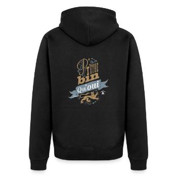 P't'être bin qu'oui - Veste à capuche bio Premium Unisexe - noir - Dos - Nico (187cm)