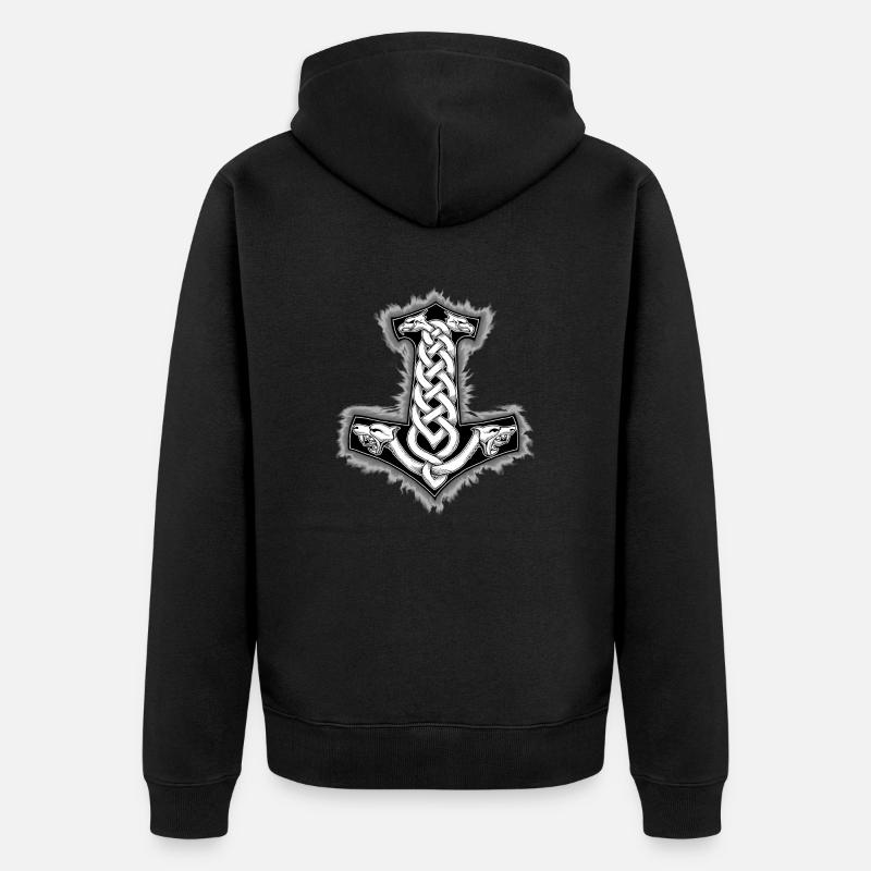 Thor marteau - Veste à capuche bio Premium Unisexe - noir