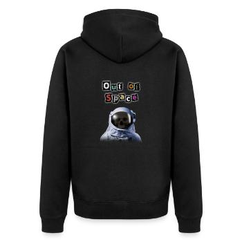 Out of Space - Travis Scott Style Astronaut - Unisex Premium Organic Zip Hoodie - black - Back - Nico (187cm)