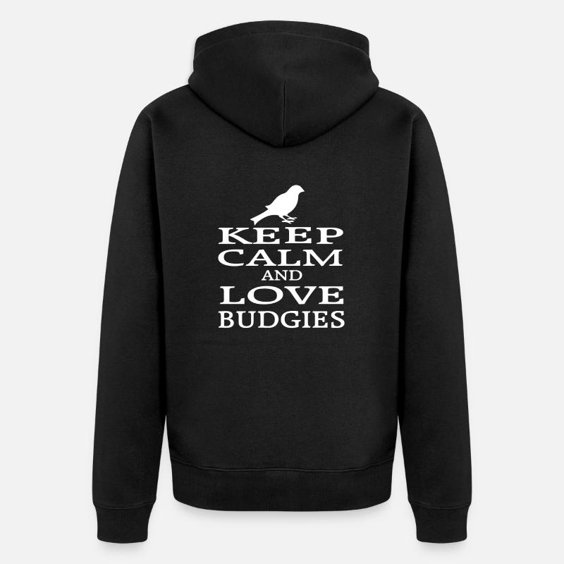 Per perruche Budgie Vogel - Veste à capuche bio Premium Unisexe - noir