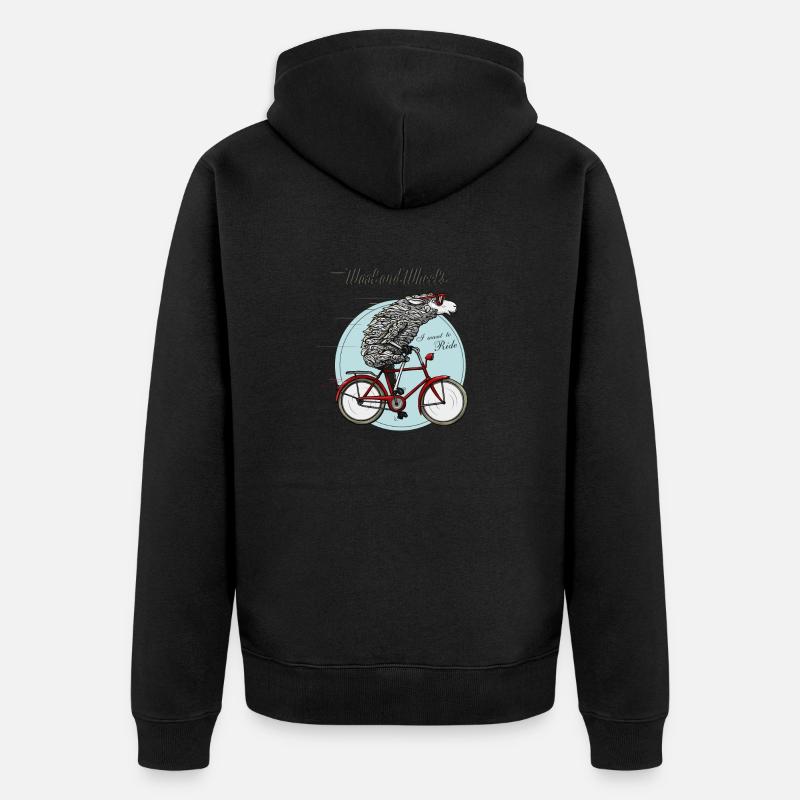 Wool and Wheels - Veste à capuche bio Premium Unisexe - noir