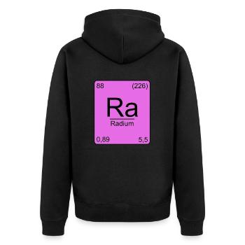 Radium, tableau périodique, chimie, physique, élément, - Veste à capuche bio Premium Unisexe - noir - Dos - Nico (187cm)