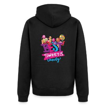 candy best candy - Veste à capuche bio Premium Unisexe - noir - Dos - Nico (187cm)
