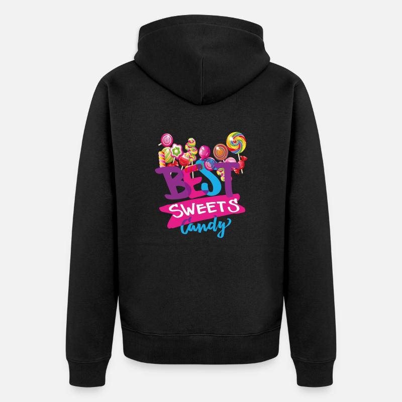 candy best candy - Veste à capuche bio Premium Unisexe - noir