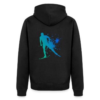 Ski de fond Classique Ski de fond Hommes Ski de fond Skatin - Veste à capuche bio Premium Unisexe - noir - Dos - Nico (187cm)