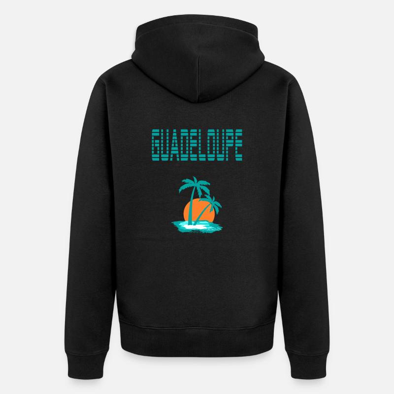 Guadeloupe - Veste à capuche bio Premium Unisexe - noir