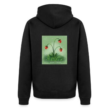 Fraises - Veste à capuche bio Premium Unisexe - noir - Dos - Nico (187cm)