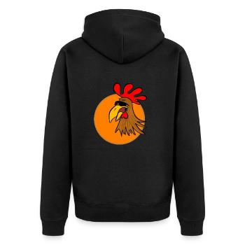 Coq Cool Boss - Veste à capuche bio Premium Unisexe - noir - Dos - Nico (187cm)