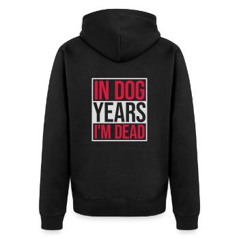 dans les années de chien Mort - Veste à capuche bio Premium Unisexe - noir - Dos - Nico (187cm)