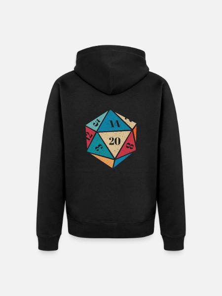 RPG rpg tabletop roleplaying games gamer role-play - Premium økologisk unisex-hættejakke - sort