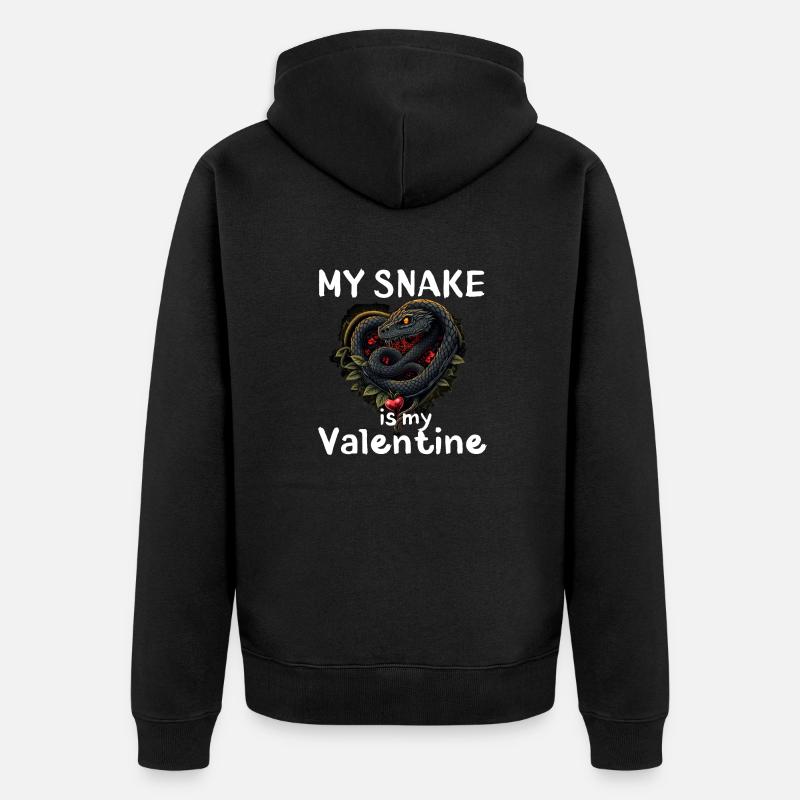 Valentine's Snake - Veste à capuche bio Premium Unisexe - noir