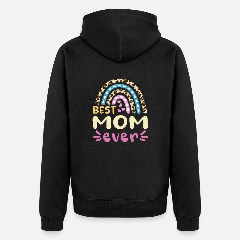 Best Mom ever -beste Mutter design - Unisex Premium Bio Zip Hoodie - Schwarz