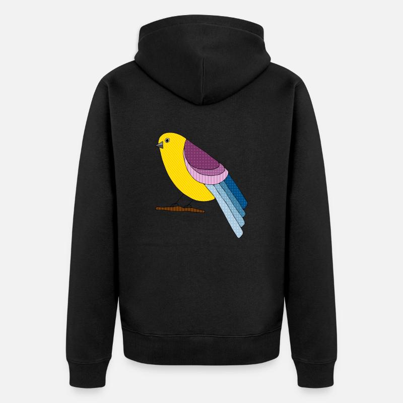 Oiseau - Veste à capuche bio Premium Unisexe - noir