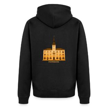 Hôtel de ville de Pfaffenhofen Ilm Haute-bavière Bavière - Veste à capuche bio Premium Unisexe - noir - Dos - Nico (187cm)