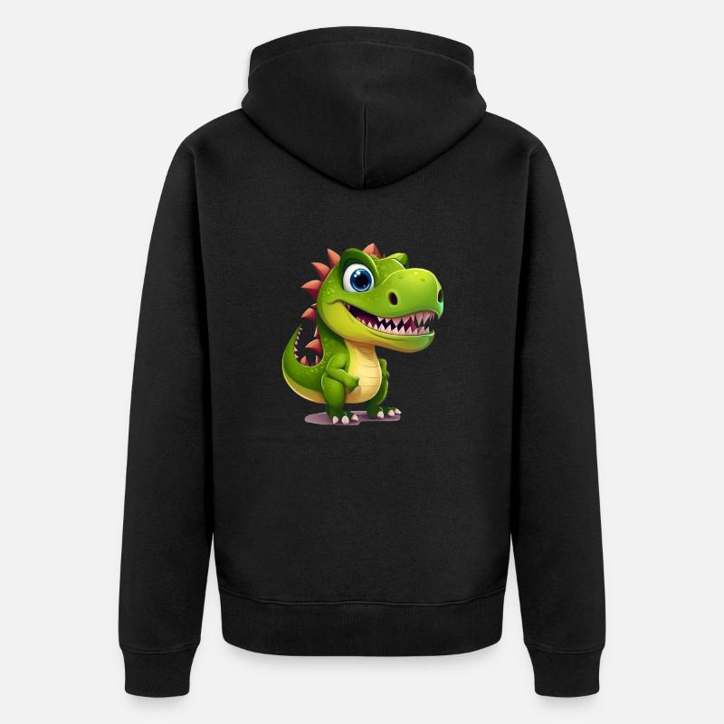 Dinosaure - Veste à capuche bio Premium Unisexe - noir
