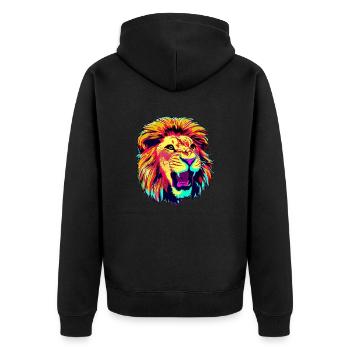 Lion - Veste à capuche bio Premium Unisexe - noir - Dos - Nico (187cm)