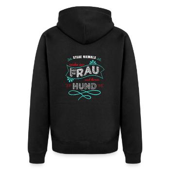 bday schäferhund humor lieben spruch windhund cool - Unisex Premium Bio Zip Hoodie - Schwarz - Hinten - Nico (187cm)