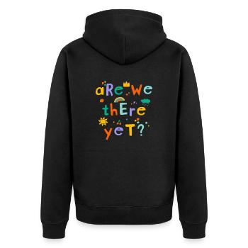 Y sommes-nous déjà? - Veste à capuche bio Premium Unisexe - noir - Dos - Nico (187cm)