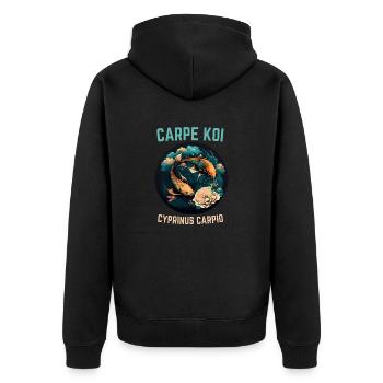 Carpe Koi - Veste à capuche bio Premium Unisexe - noir - Dos - Nico (187cm)