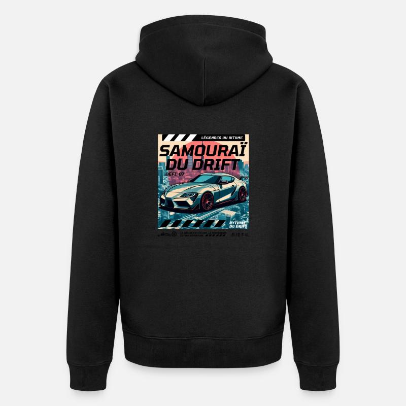 Samourai Drift - Veste à capuche bio Premium Unisexe - noir