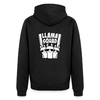 Lunettes de soleil drôle Llama Squad Alpaga Cool Family - Veste à capuche bio Premium Unisexe - noir - Dos - Nico (187cm)
