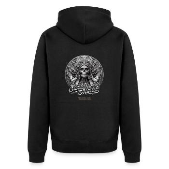 Conception de t-shirt Santa Muerte - Veste à capuche bio Premium Unisexe - noir - Dos - Nico (187cm)