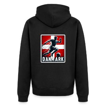 Football Denmark - Danish football player - Unisex Premium Organic Zip Hoodie - black - Back - Nico (187cm)