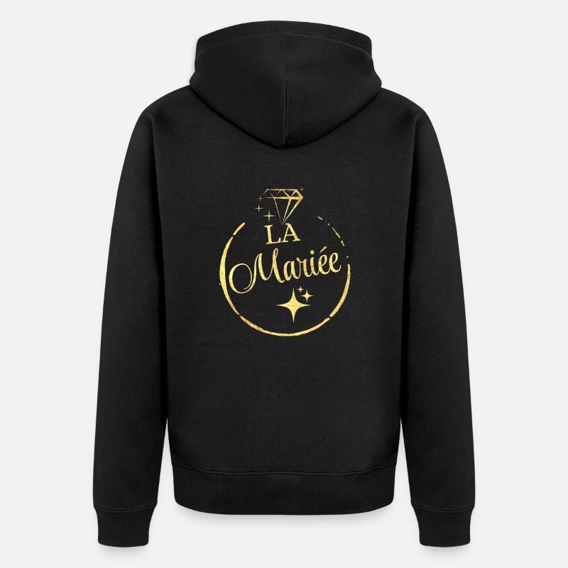 Die goldene Braut - Unisex Premium Bio Zip Hoodie - Schwarz