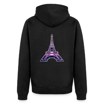 Eiffel tower #9 - Veste à capuche bio Premium Unisexe - noir - Dos - Nico (187cm)