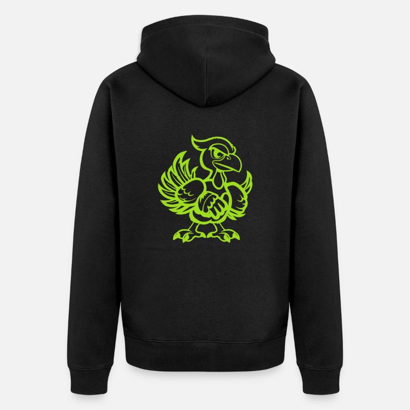 truthuhn comic - Unisex Premium Bio Zip Hoodie - Schwarz