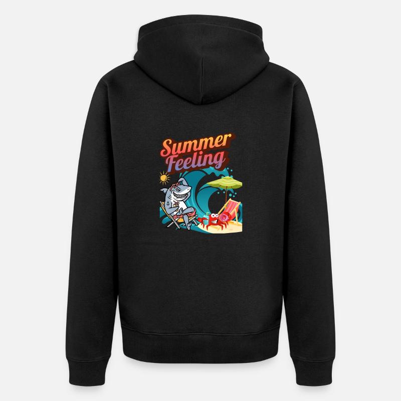 « Sensation d’été » - Veste à capuche bio Premium Unisexe - noir