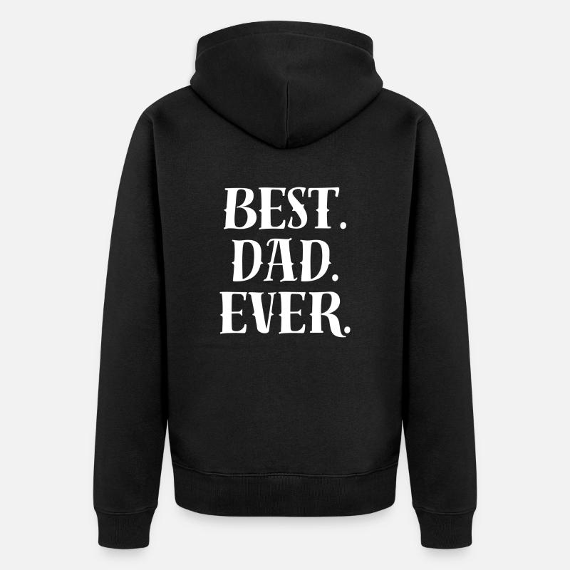 Best Dad Statement - Unisex Premium Bio Zip Hoodie - Schwarz
