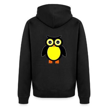 Hibou - Veste à capuche bio Premium Unisexe - noir - Dos - Nico (187cm)