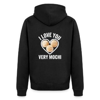 Mochi Love pour la dent sucrée - Veste à capuche bio Premium Unisexe - noir - Dos - Nico (187cm)