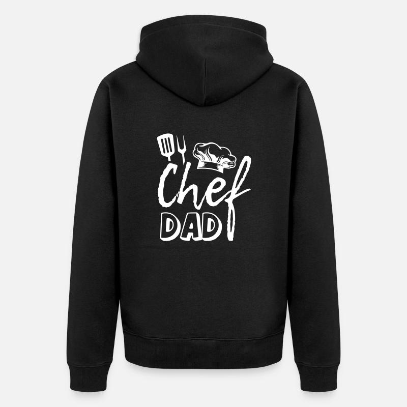Papa chef - Veste à capuche bio Premium Unisexe - noir